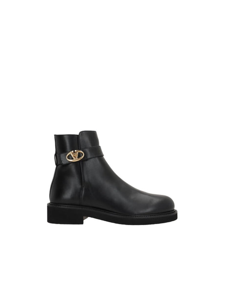 Vlogo Locker Smooth Leather Ankle Boots-VALENTINO GARAVANI-JOHN JULIA