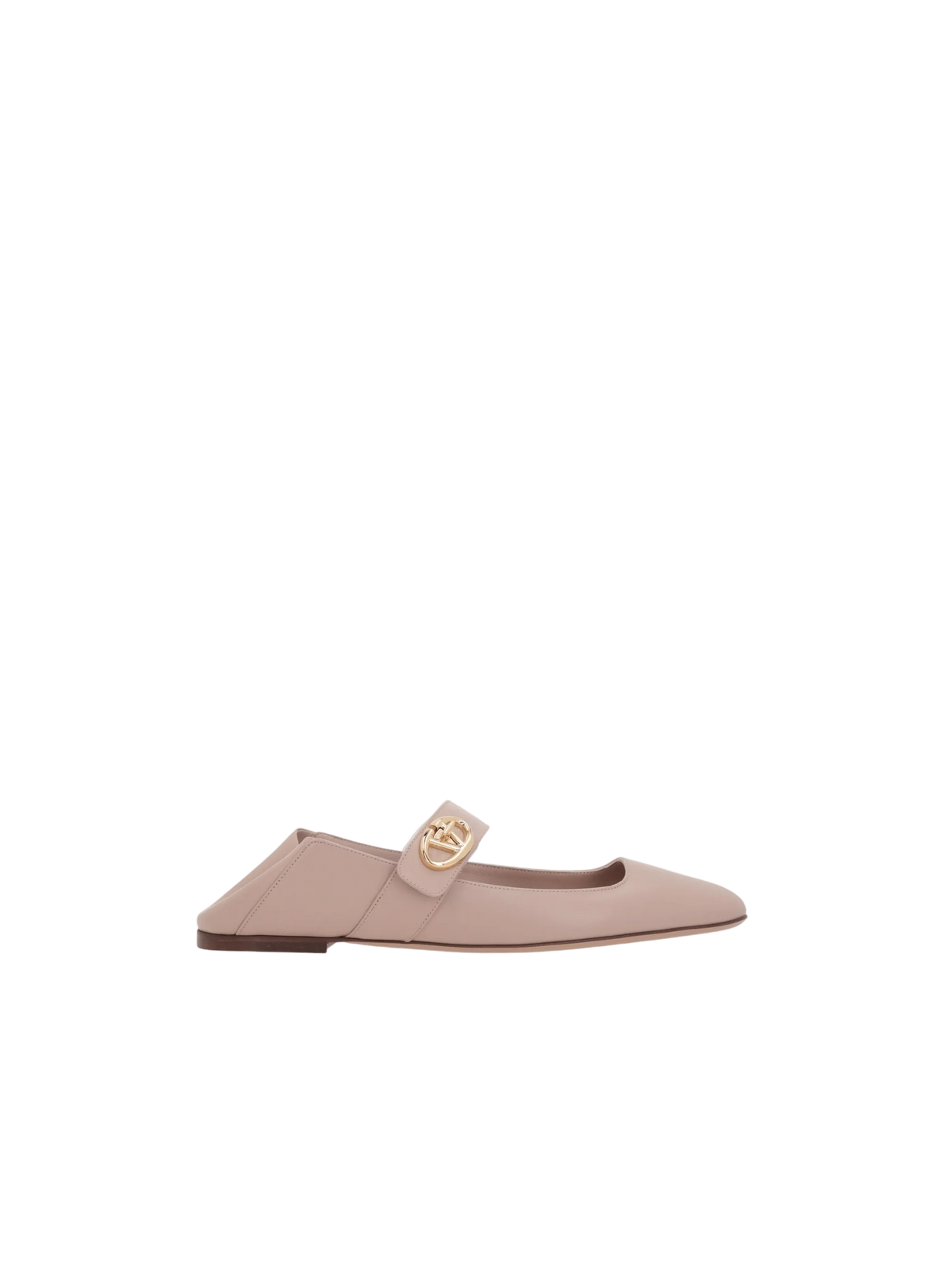 VLogo Locker Smooth Leather Mary-Jane Ballerinas-VALENTINO GARAVANI-JOHN JULIA