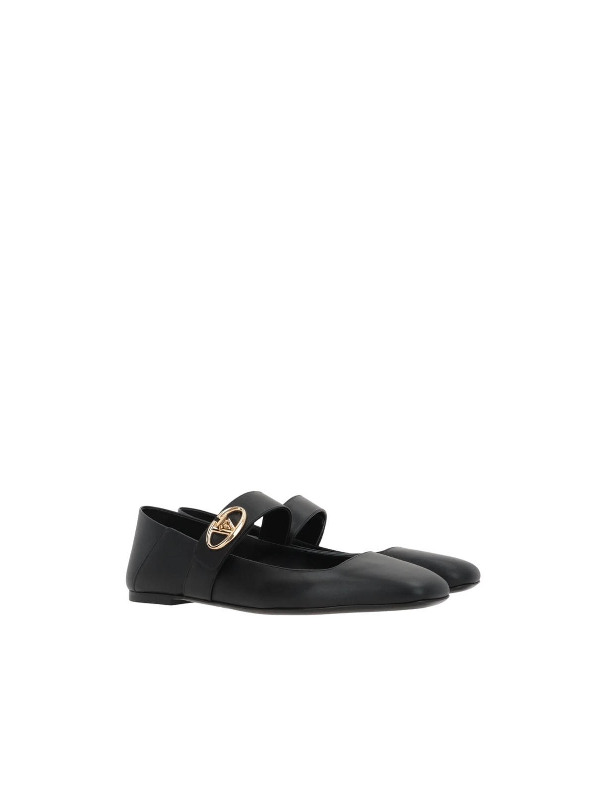 VLogo Locker Smooth Leather Mary-Jane Ballerinas-VALENTINO GARAVANI-JOHN JULIA