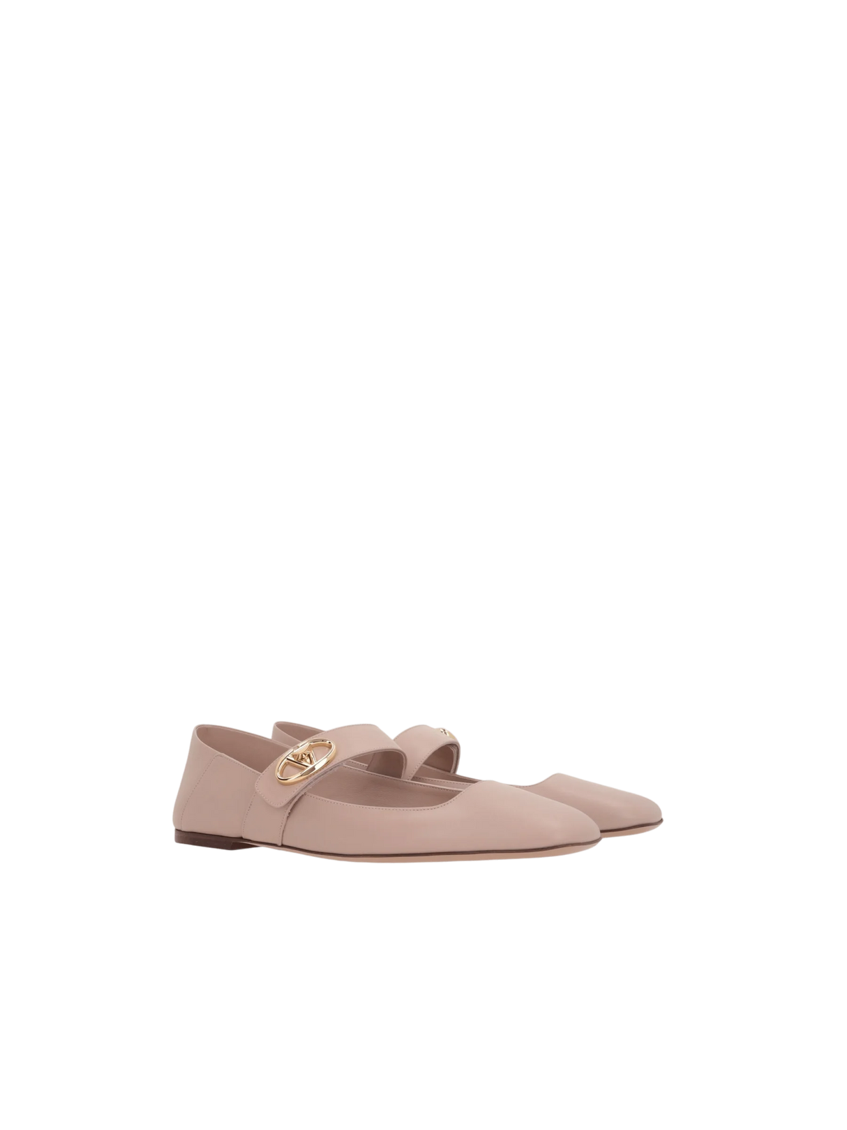 VLogo Locker Smooth Leather Mary-Jane Ballerinas-VALENTINO GARAVANI-JOHN JULIA