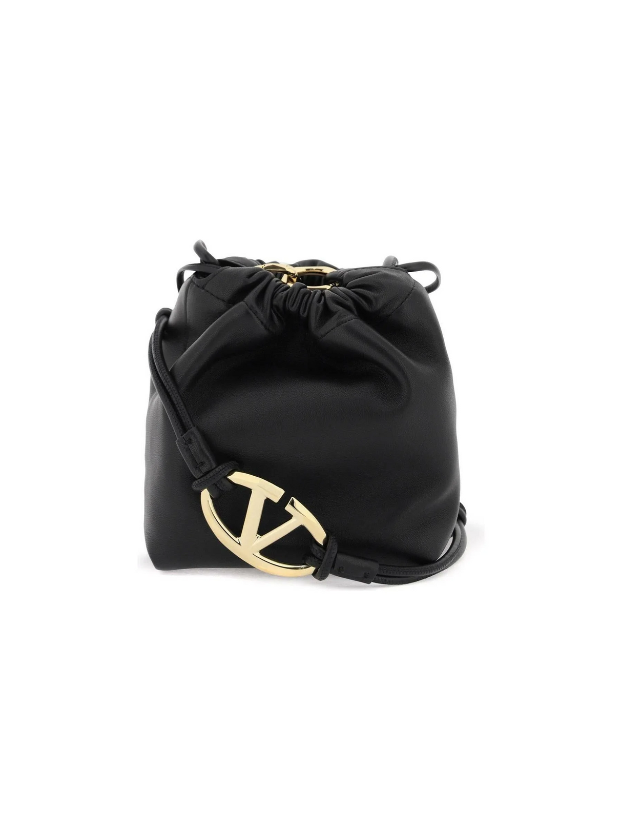 Vlogo Pouf Nappa Leather Bucket Bag.