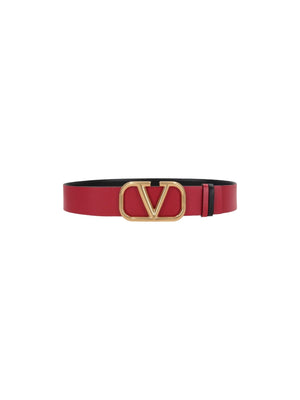 VLogo Reversible Smooth Leather Belt-VALENTINO GARAVANI-JOHN JULIA