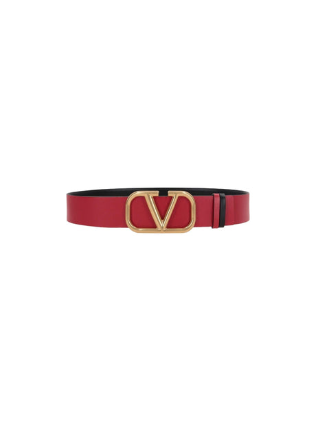 VLogo Reversible Smooth Leather Belt-VALENTINO GARAVANI-JOHN JULIA