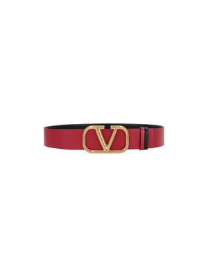 VLogo Reversible Smooth Leather Belt-VALENTINO GARAVANI-JOHN JULIA