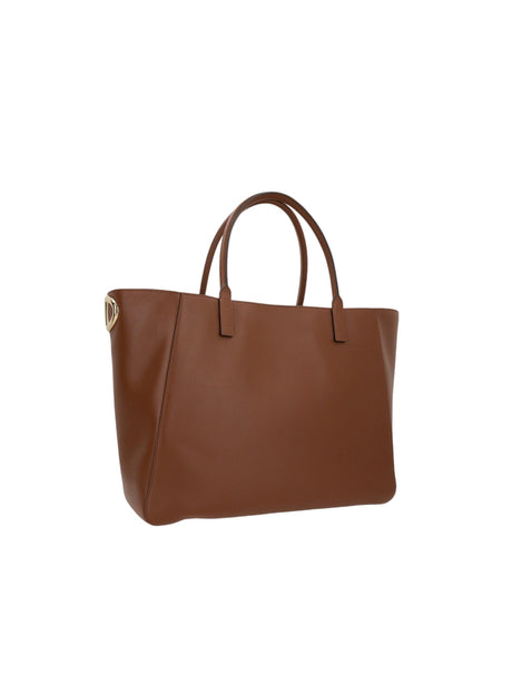 Vlogo Side Smooth Leather Tote Bag-VALENTINO GARAVANI-JOHN JULIA