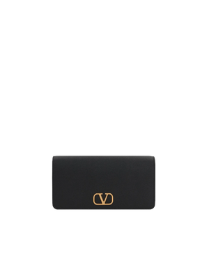 VLogo Signature Grainy Leather Clutch-VALENTINO GARAVANI-JOHN JULIA