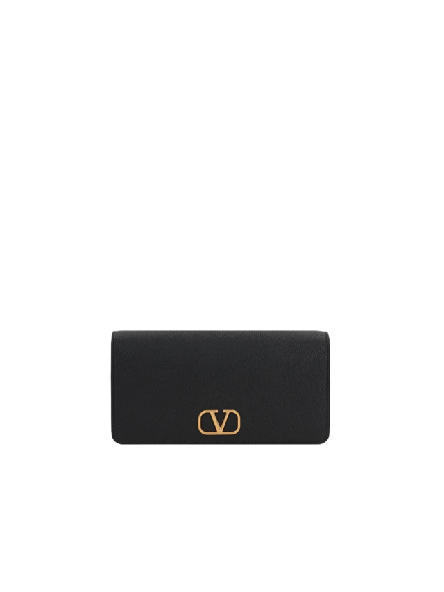 VLogo Signature Grainy Leather Clutch-VALENTINO GARAVANI-JOHN JULIA