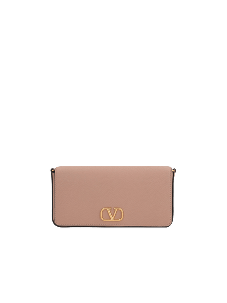 VLogo Signature Grainy Leather Clutch-VALENTINO GARAVANI-JOHN JULIA