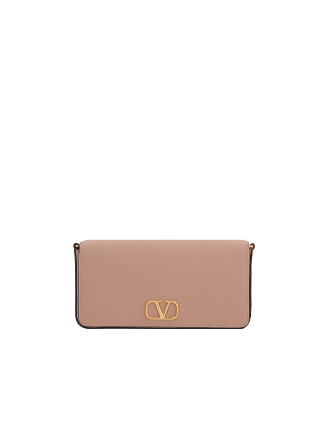 VLogo Signature Grainy Leather Clutch-VALENTINO GARAVANI-JOHN JULIA