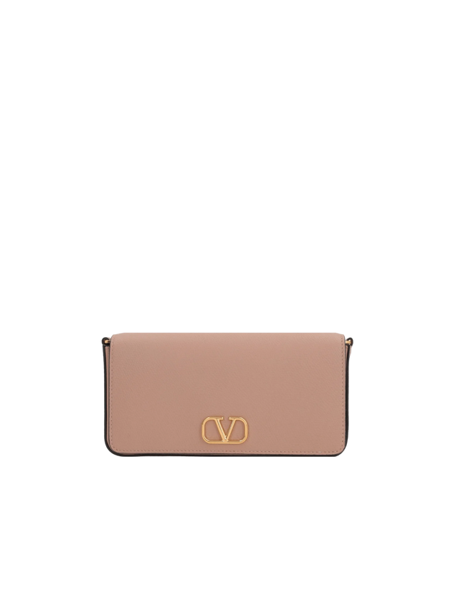 VLogo Signature Grainy Leather Clutch-VALENTINO GARAVANI-JOHN JULIA