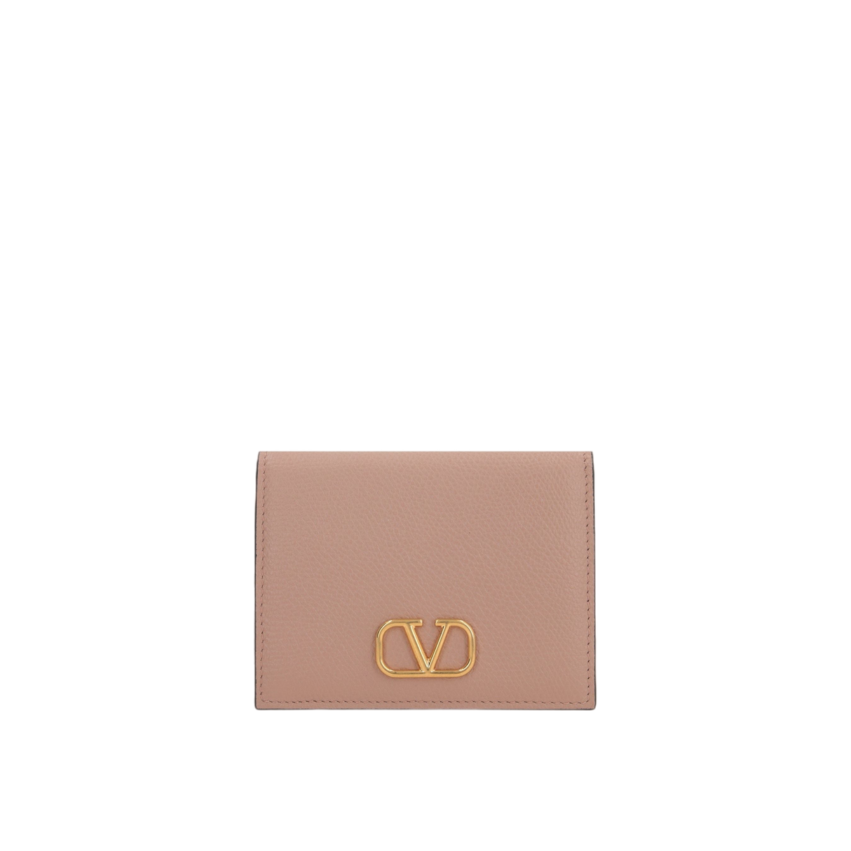 Vlogo Signature Grainy Leather Compact Wallet-VALENTINO GARAVANI-JOHN JULIA