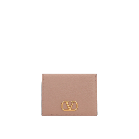 Vlogo Signature Grainy Leather Compact Wallet-VALENTINO GARAVANI-JOHN JULIA