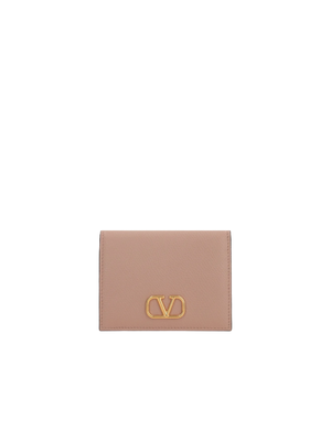 Vlogo Signature Grainy Leather Compact Wallet-VALENTINO GARAVANI-JOHN JULIA