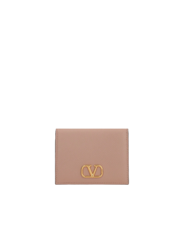 Vlogo Signature Grainy Leather Compact Wallet-VALENTINO GARAVANI-JOHN JULIA