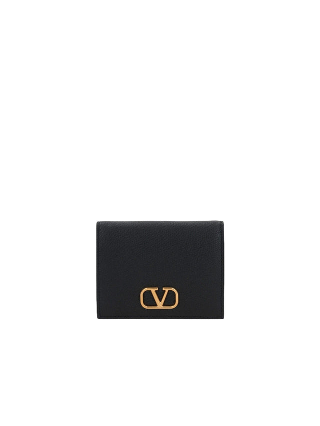 Vlogo Signature Grainy Leather Compact Wallet-VALENTINO GARAVANI-JOHN JULIA