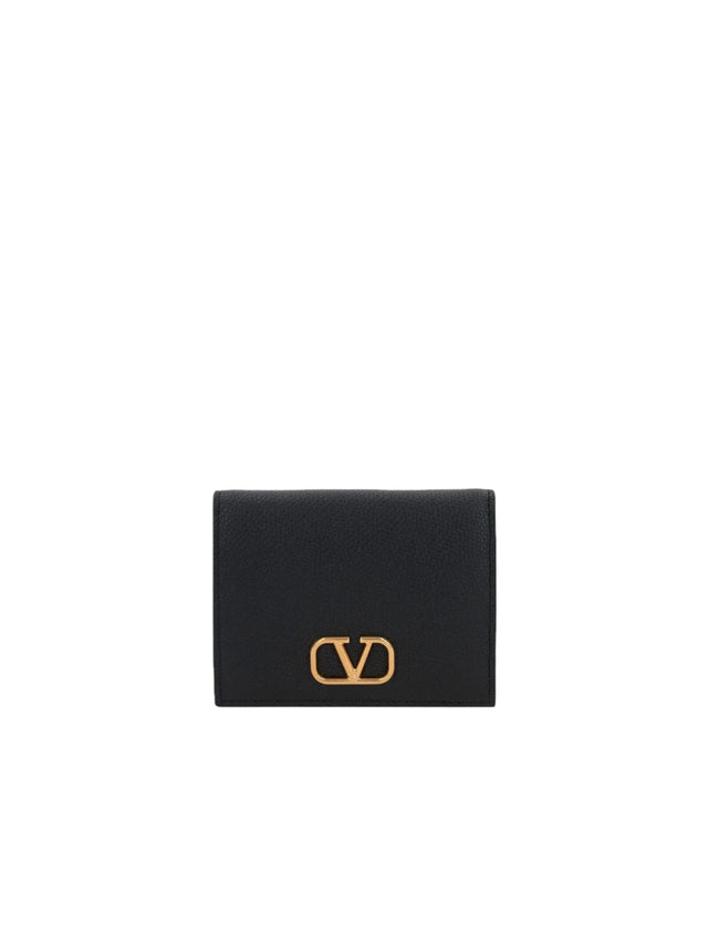 Vlogo Signature Grainy Leather Compact Wallet-VALENTINO GARAVANI-JOHN JULIA