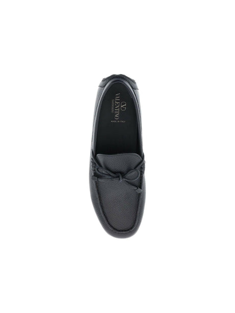 VALENTINO GARAVANI-VLogo Signature Leather Loafers-JOHN JULIA