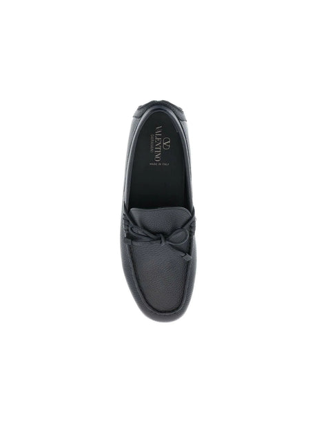 VALENTINO GARAVANI-VLogo Signature Leather Loafers-JOHN JULIA