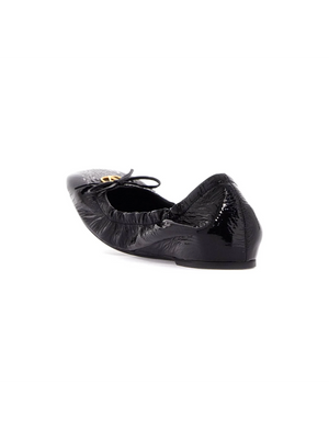 VALENTINO GARAVANI-Vlogo Signature Patent Leather Ballerinas -JOHN JULIA.