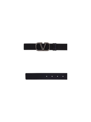 VALENTINO GARAVANI-VLogo Signature Reversible Leather Belt -JOHN JULIA.