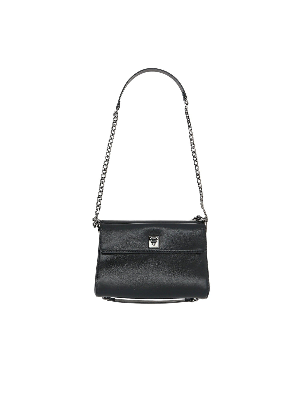 VLogo Signature Shiny Leather Shoulder Bag-VALENTINO GARAVANI-JOHN JULIA