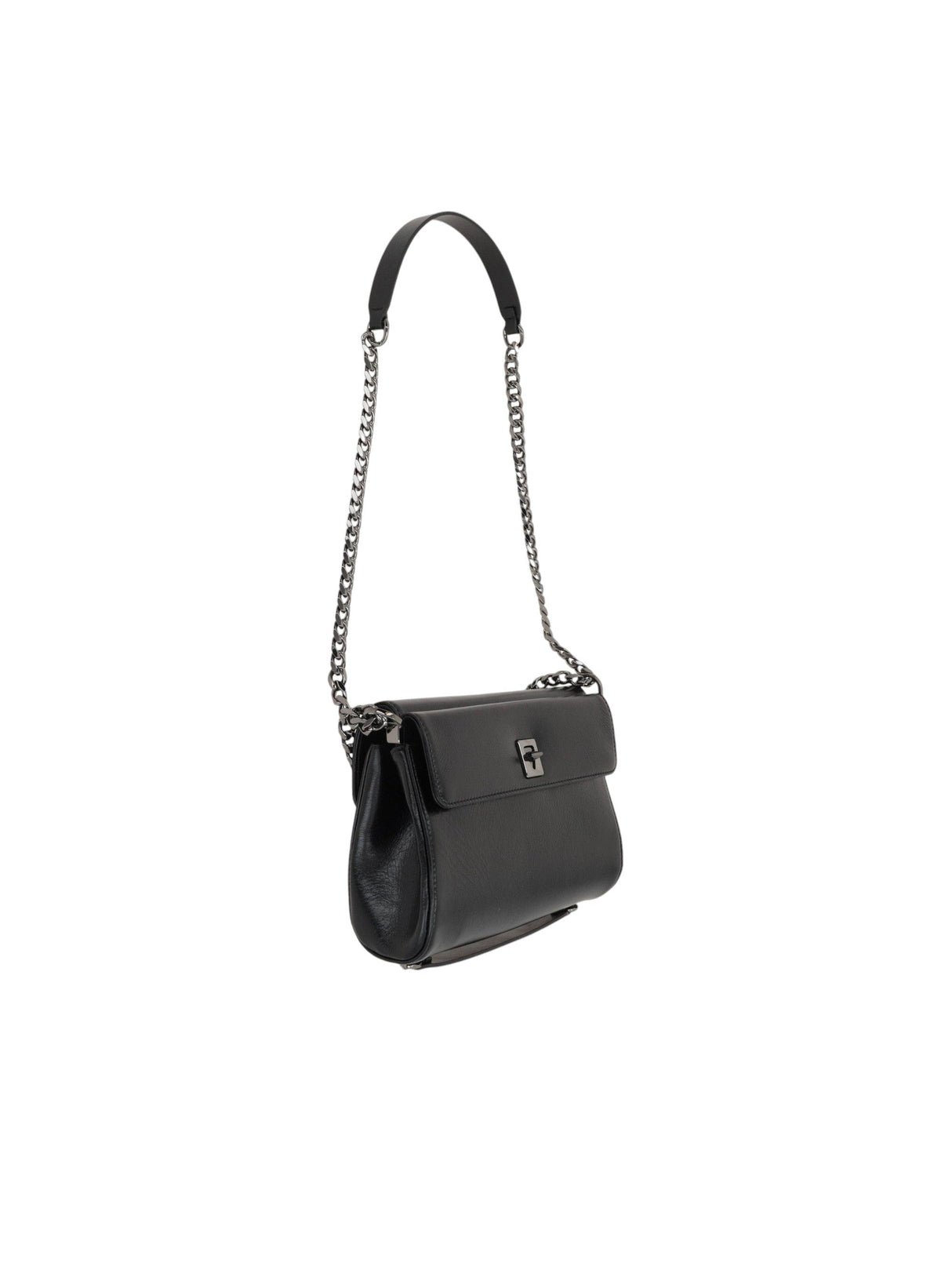 VLogo Signature Shiny Leather Shoulder Bag-VALENTINO GARAVANI-JOHN JULIA