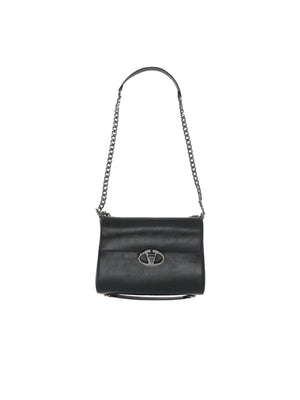 VLogo Signature Shiny Leather Shoulder Bag-VALENTINO GARAVANI-JOHN JULIA