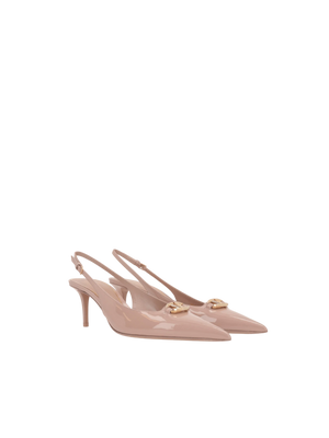 Vlogo The Bold Edition Patent Leather Slingbacks-VALENTINO GARAVANI-JOHN JULIA