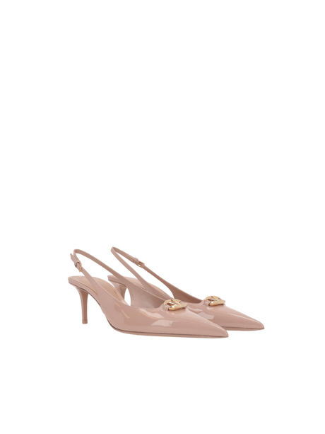 Vlogo The Bold Edition Patent Leather Slingbacks-VALENTINO GARAVANI-JOHN JULIA