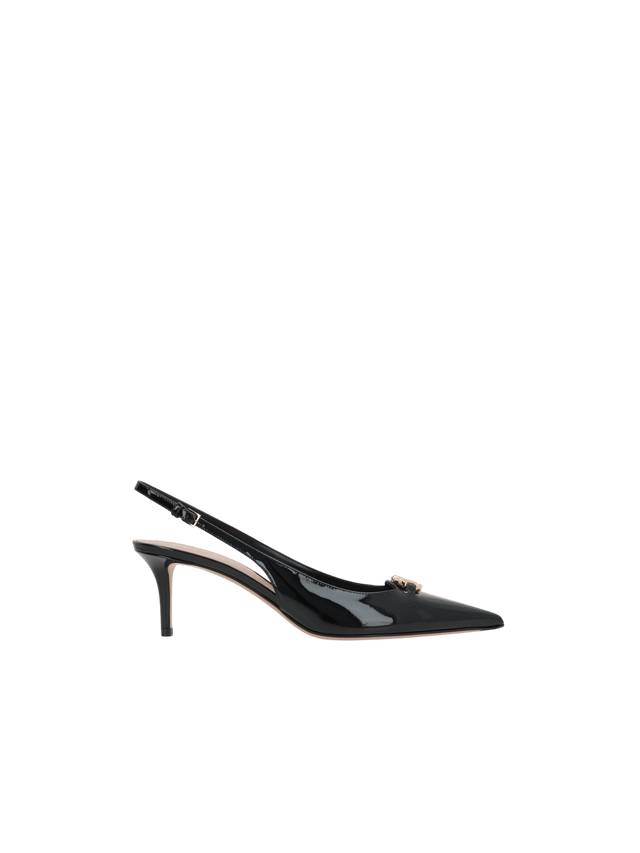 Vlogo The Bold Edition Patent Leather Slingbacks-VALENTINO GARAVANI-JOHN JULIA