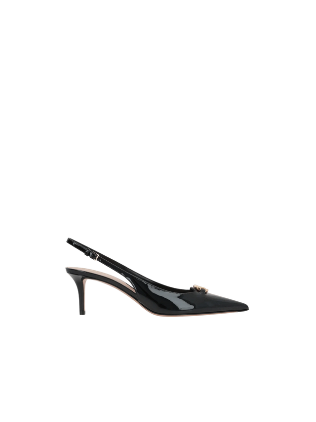 Vlogo The Bold Edition Patent Leather Slingbacks-VALENTINO GARAVANI-JOHN JULIA