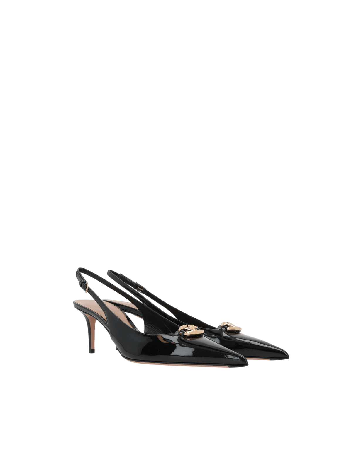 Vlogo The Bold Edition Patent Leather Slingbacks-VALENTINO GARAVANI-JOHN JULIA