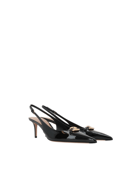 Vlogo The Bold Edition Patent Leather Slingbacks-VALENTINO GARAVANI-JOHN JULIA