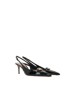 Vlogo The Bold Edition Patent Leather Slingbacks-VALENTINO GARAVANI-JOHN JULIA