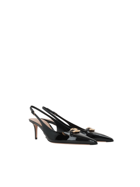 Vlogo The Bold Edition Patent Leather Slingbacks-VALENTINO GARAVANI-JOHN JULIA