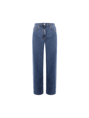 Wide-leg Denim Jeans-VALENTINO GARAVANI-JOHN JULIA