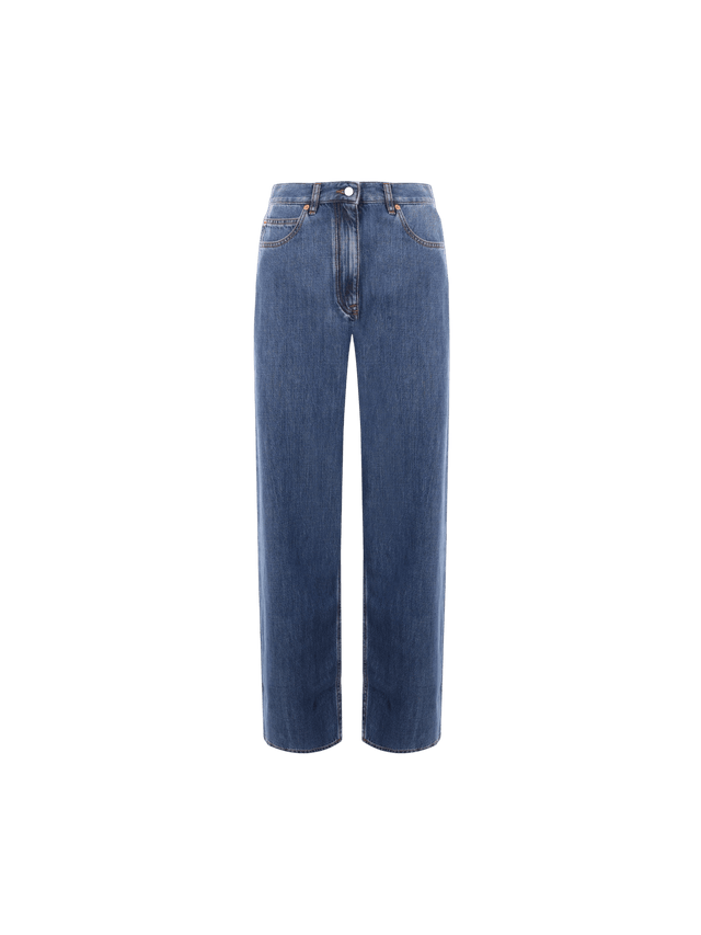 Wide-leg Denim Jeans-VALENTINO GARAVANI-JOHN JULIA