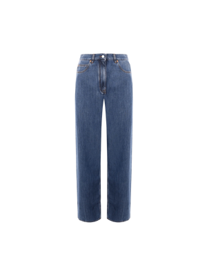 Wide-leg Denim Jeans-VALENTINO GARAVANI-JOHN JULIA