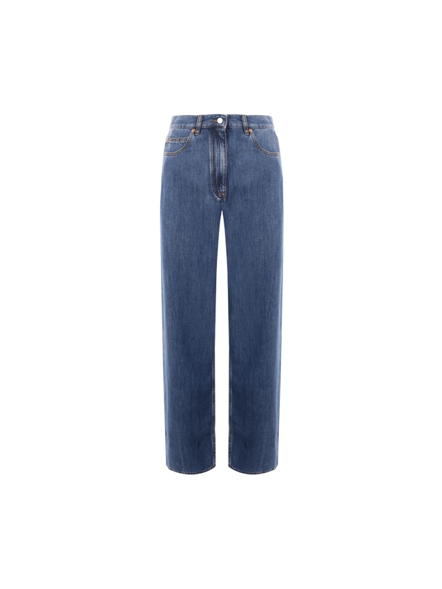 Wide-leg Denim Jeans-VALENTINO GARAVANI-JOHN JULIA