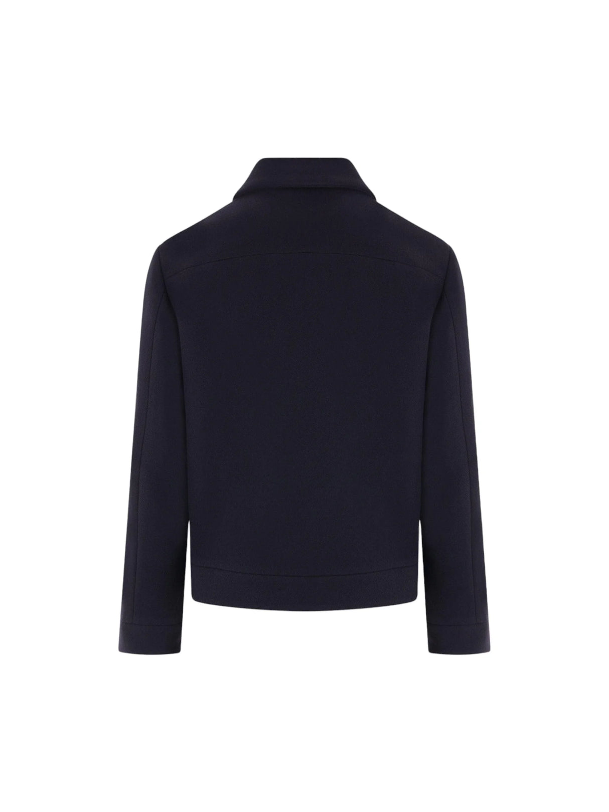 Wool Full-zip Jacket with V Detail-VALENTINO GARAVANI-JOHN JULIA