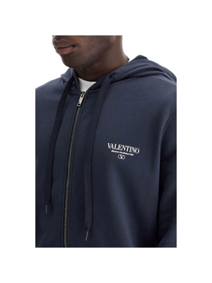 Zippered Cotton Hoodie.