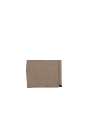 Grainy Leather Money-Clip Wallet-VALEXTRA-JOHN JULIA