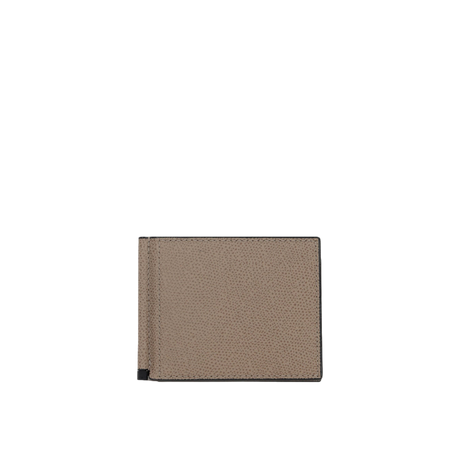 Grainy Leather Money-Clip Wallet-VALEXTRA-JOHN JULIA