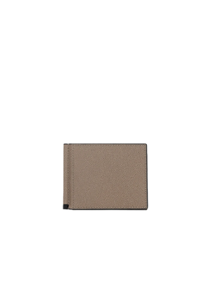 Grainy Leather Money-Clip Wallet-VALEXTRA-JOHN JULIA