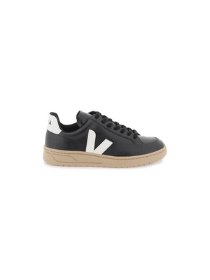 Black Smooth Leather V-12 Sneakers VEJA JOHN JULIA.