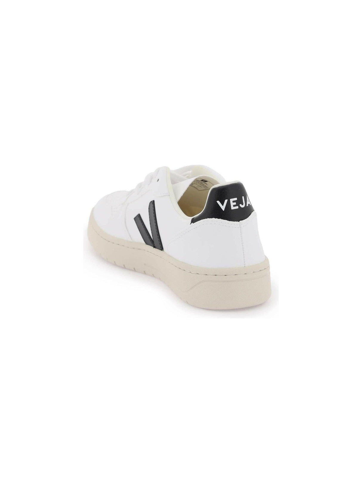 White Black V-10 CWL Organic Cotton Coated Sneakers VEJA JOHN JULIA.