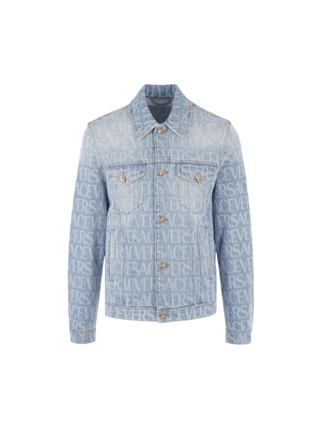 Versace Allover Denim Jacket-VERSACE-JOHN JULIA