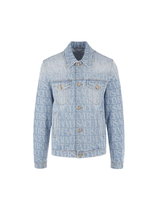 Versace Allover Denim Jacket-VERSACE-JOHN JULIA