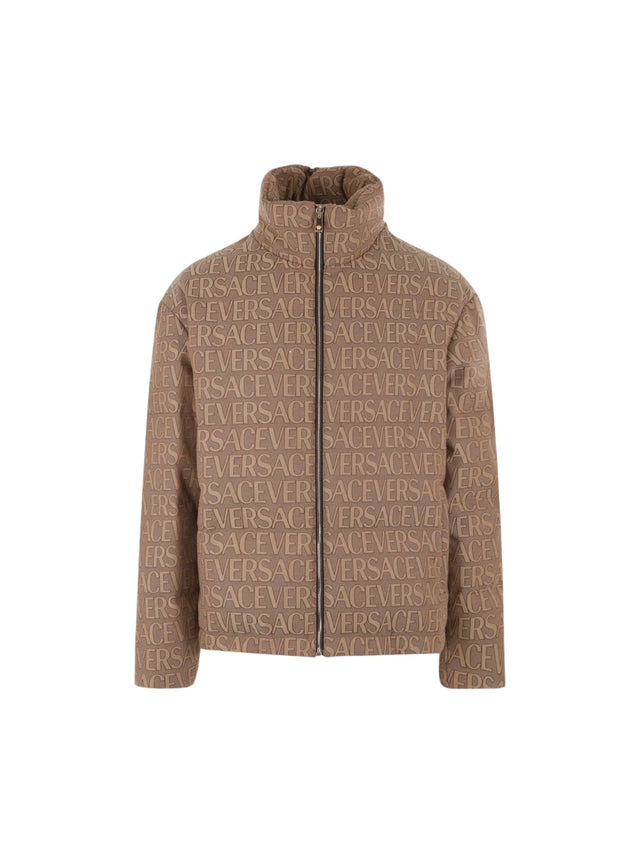 Versace Allover Jacquard Down Jacket-VERSACE-JOHN JULIA