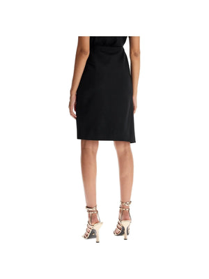 Asymmetric Wool Pencil Skirt-Versace-JOHN JULIA